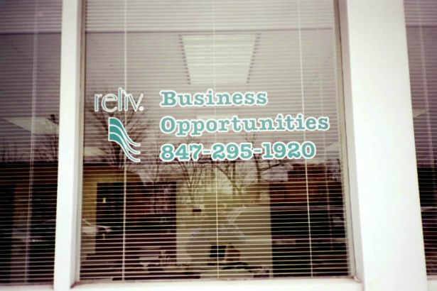 Reliv.  Outlining provides contrast to make your information stand out.